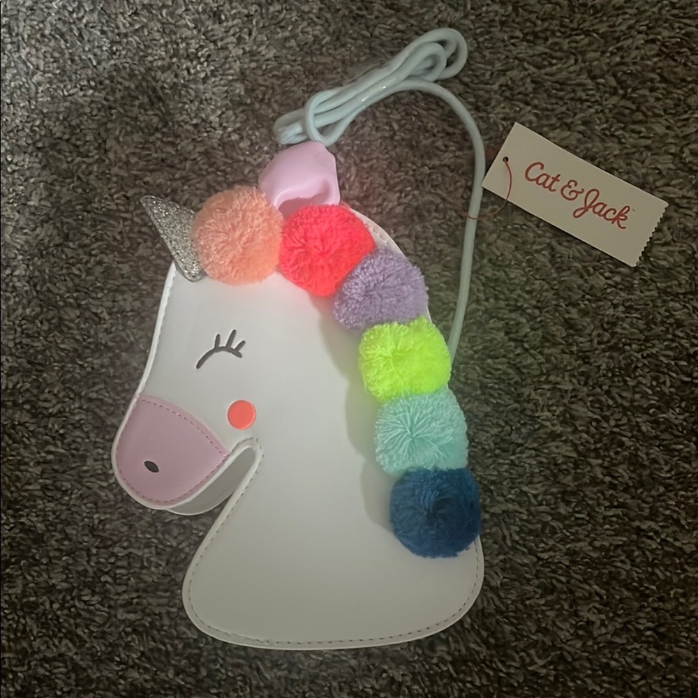 Cat & Jack Unicorn Kids Bag - White with Multicolor Accents